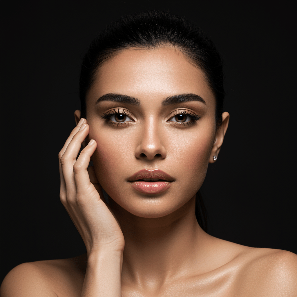 woman with vibrant skin